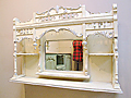 old painted wall shelf unit